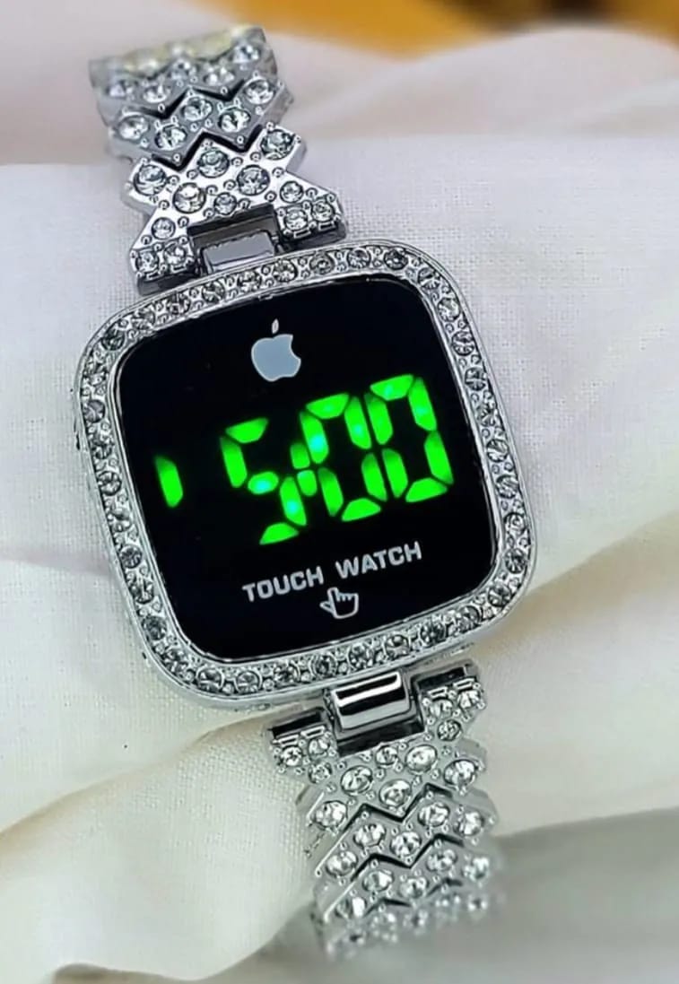 womens Gold crystal touch watch