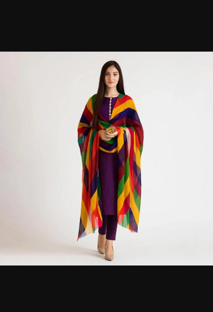 3 pcs women,s unstitched plain suit