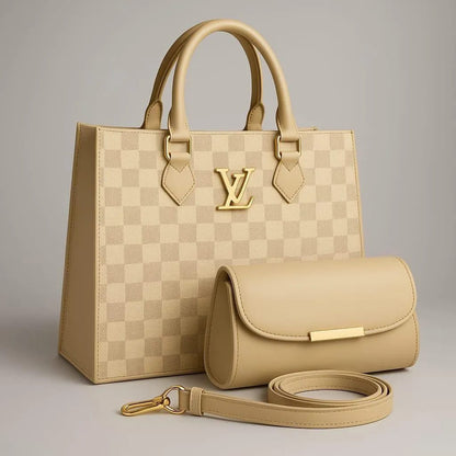 women,s pu leather textured hand bag set