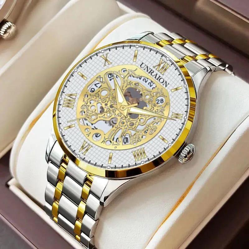 skeleton watch stainless steel