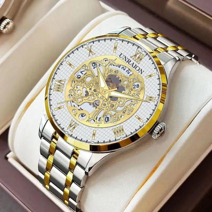 skeleton watch stainless steel
