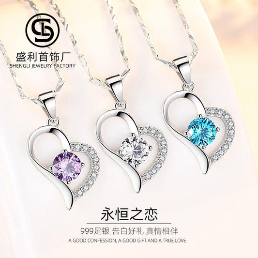 womens silver pendent neckles korean style Daily wear