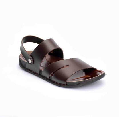 mens brown senthetic leather sandals
