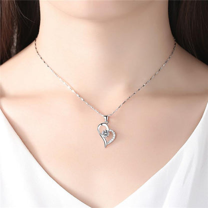 womens silver pendent neckles korean style Daily wear